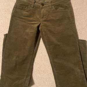 CAbi style 3567 moss green corduroy skinny size 2